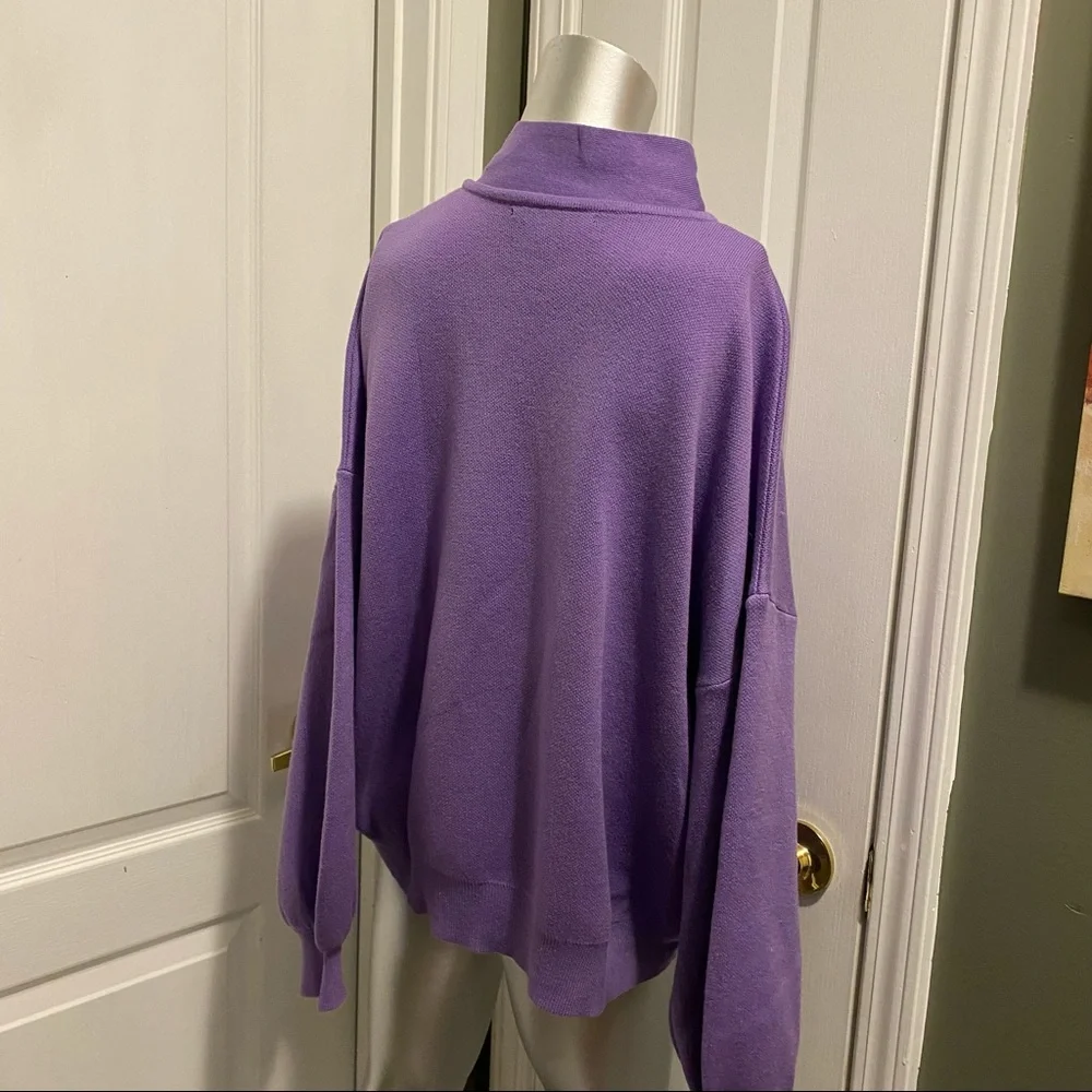 Eloquii Knit Tie Neck Sweater Blouse In Lavender Aura 18 20 Plus Size Pu… - Picture 3 of 11